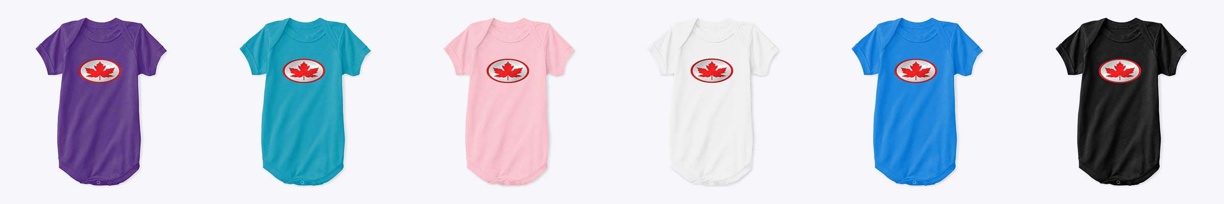 Canada Clothing Online: Unisex Baby Onesie Canada Theme - 'Leaf Man' Red and Silver Logo