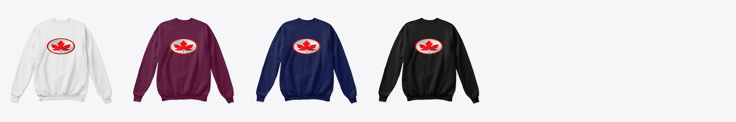 Canada Clothing Online: Unisex-Men's Canada Sweatshirt - 'Leaf Man' Red and Silver Logo