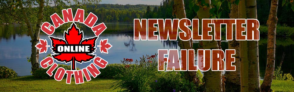 Canada Clothing Online: Newsletter Sign Up Failure